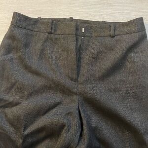 Anne Klein Black Herringbone Trousers